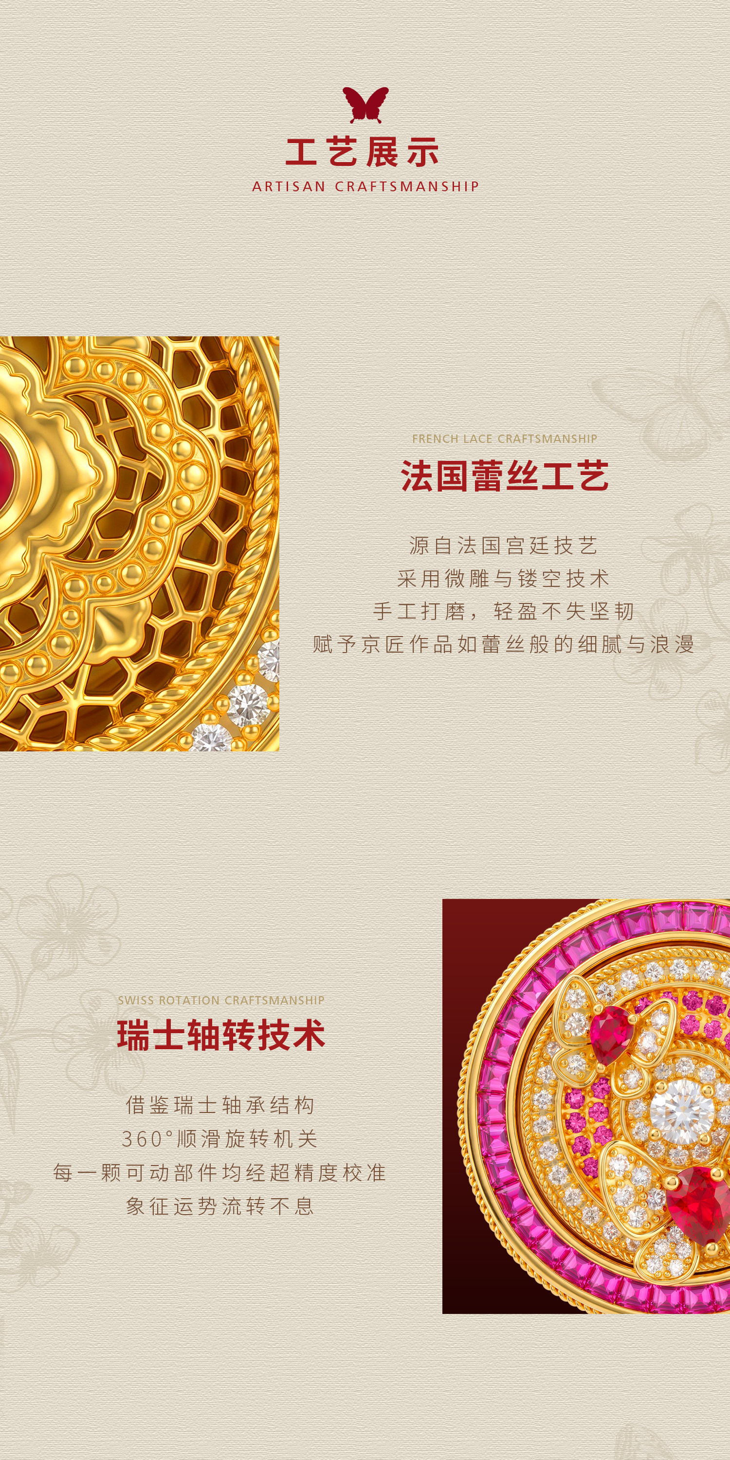 蝴蝶宝相花盘（小号） 图文详情 5
